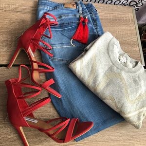 Strappy Red Steve Madden Heels size 11